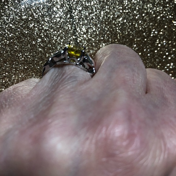 RING CITRINE CZ .925 NWOT - Picture 4 of 4